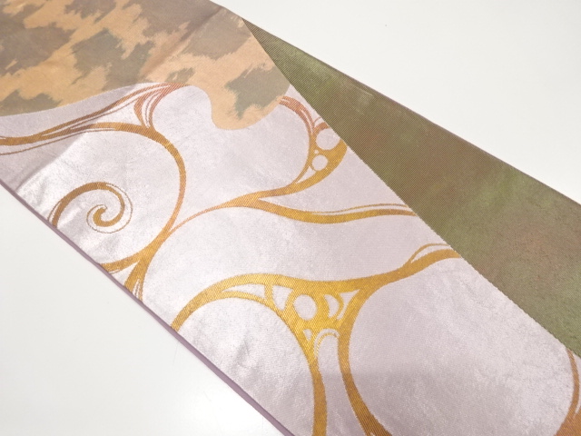 アンティーク　水面模様織り出し袋帯（材料）